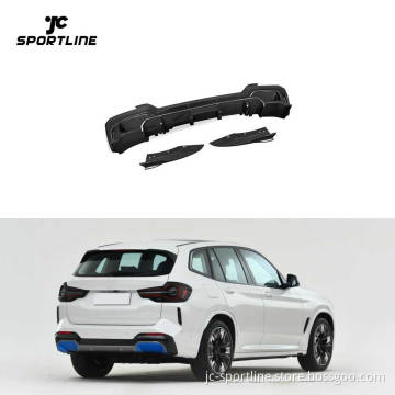 Prepreg Dry Carbon Fiber Rear Bumper Diffuser Lip for BMW IX3 G08I 2023